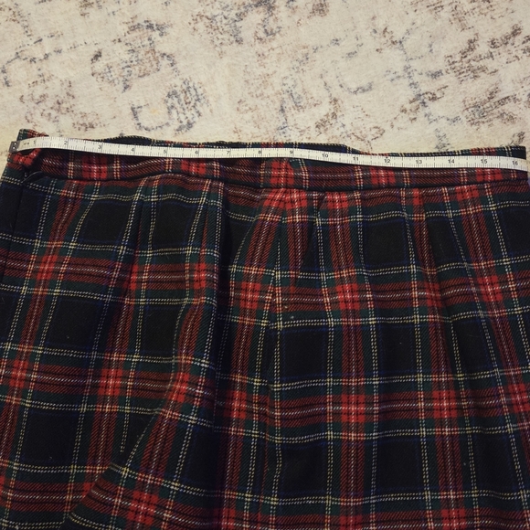 Vtg Pendleton Wool Black Stewart Tartan Skirt - Picture 5 of 9